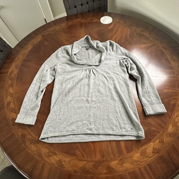 Eddie Bauer Sweater Womens Size Medium Shawl Collar‎ Outdoor Casual Preppy - Picture 3 of 6